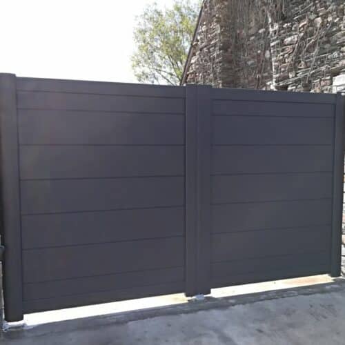 Portail 2 vantaux ORIGIN / L 3 x H 1,8 m / Gris 7016 / 44170 ABBARETZ