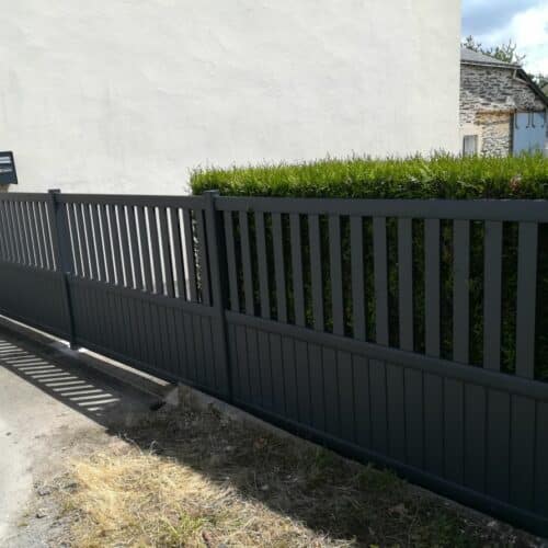 Clôture / L 5,5 x H 1,2 / Gris 7016 / 44170 NOZAY