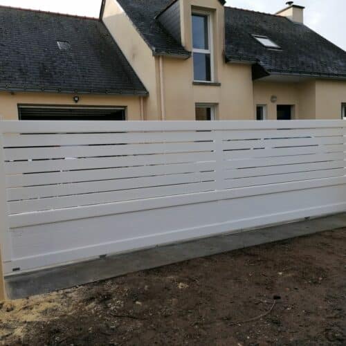 Portail coulissant / L x H / Blanc / Jans