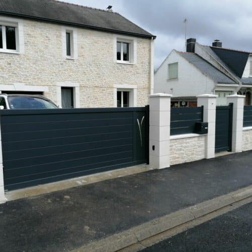 Portail coulissant / Décor / L x H m / Gris / 44240 La Chapelle-sur-Erdre