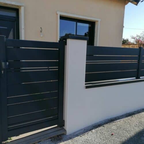 Portillon SPAS / L 1 x H 1,4 m / Gris 7016 / 44700 ORVAULT