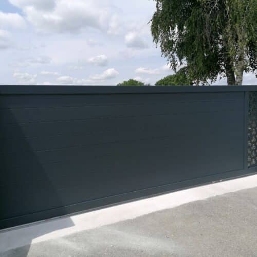 Portail coulissant ONEN Gris 7016
